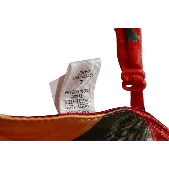 Victoria's‎ Secret Slip large orange floral satin lace nightie vintage 90s - Picture 6 of 7